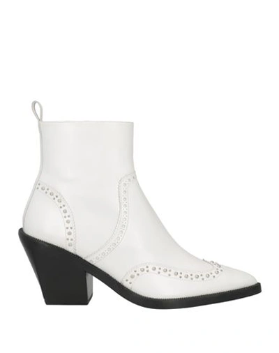 Mulberry Woman Ankle Boots White Size 11 Leather