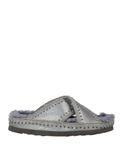 Mou Woman Sandals Lead Size 7 Leather In Grey