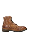 ELEVENTY ELEVENTY MAN ANKLE BOOTS CAMEL SIZE 8 LEATHER