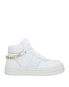 LIU •JO LIU •JO WOMAN SNEAKERS WHITE SIZE 7 TEXTILE FIBERS