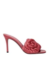 Valentino Garavani Woman Sandals Red Size 6.5 Leather