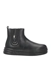 Liu •jo Woman Ankle Boots Black Size 8 Textile Fibers, Elastic Fibres In Black