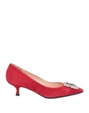 ANNA F ANNA F. WOMAN PUMPS RED SIZE 7 LEATHER