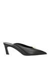 Valentino One Stud Leather Mules In Black