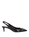 Valentino Garavani Woman Pumps Black Size 8 Leather