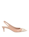 Valentino Garavani Woman Pumps Blush Size 8 Leather In Pink