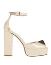 Valentino Garavani Woman Sandals Ivory Size 6.5 Leather In White