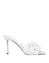 Valentino Garavani Woman Sandals Ivory Size 8 Leather In White