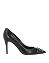 Valentino Garavani Woman Pumps Black Size 8 Leather