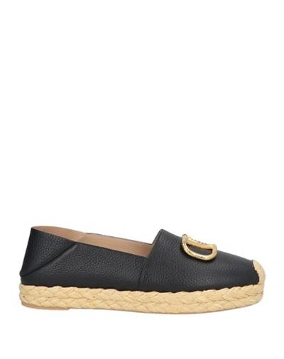 Valentino Garavani Woman Espadrilles Black Size 11 Leather