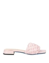 Loriblu Woman Sandals Blush Size 9 Textile Fibers In Pink