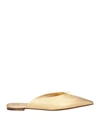 VALENTINO GARAVANI VALENTINO GARAVANI WOMAN MULES & CLOGS GOLD SIZE 6 LEATHER