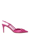 Valentino Garavani Woman Pumps Mauve Size 8 Leather In Purple