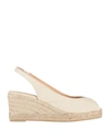 Castaã±er Castañer Woman Espadrilles Ivory Size 7.5 Textile Fibers In White