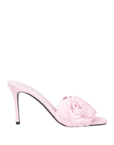 Valentino Garavani Woman Sandals Pink Size 7 Leather In Pink