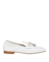 CASADEI CASADEI WOMAN LOAFERS WHITE SIZE 6.5 LEATHER