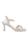 Roberto Festa Mesia Metallic 80mm Sandals In Silver