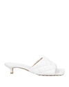 BOTTEGA VENETA BOTTEGA VENETA WOMAN SANDALS WHITE SIZE 10 LEATHER