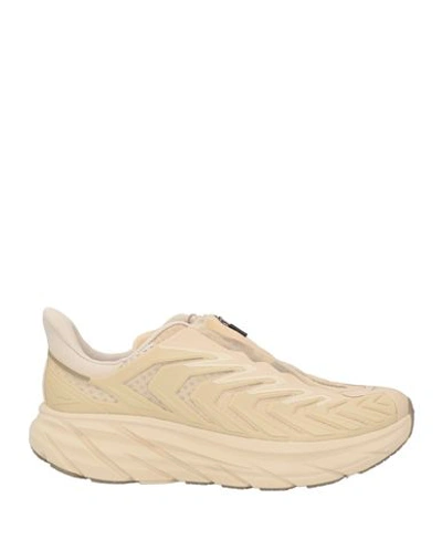 Hoka One One Man Sneakers Beige Size 6.5 Textile Fibers In Sand