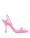 3juin 110mm Leather Open-toe Sandals In Pink