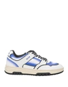 MSGM MSGM MAN SNEAKERS BRIGHT BLUE SIZE 9 LEATHER
