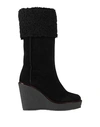Skorpios Woman Boot Black Size 8 Leather In Black