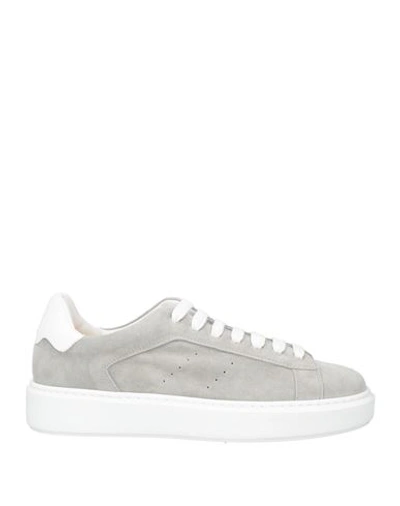 Doucal's Man Sneakers Light Grey Size 6 Leather