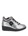 Agile By Rucoline Woman Sneakers Silver Size 5 Textile Fibers In Silver