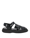 THE ANTIPODE THE ANTIPODE MAN SANDALS BLACK SIZE 8 LEATHER