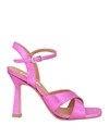 Doop Woman Sandals Fuchsia Size 8 Textile Fibers In Pink