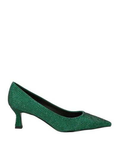 Bibi Lou Woman Pumps Green Size 8 Textile Fibers In Green