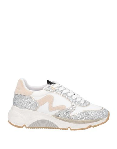 Manila Grace Woman Sneakers White Size 10 Leather, Textile Fibers