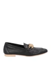 Gio+ Woman Loafers Black Size 8 Leather In Black