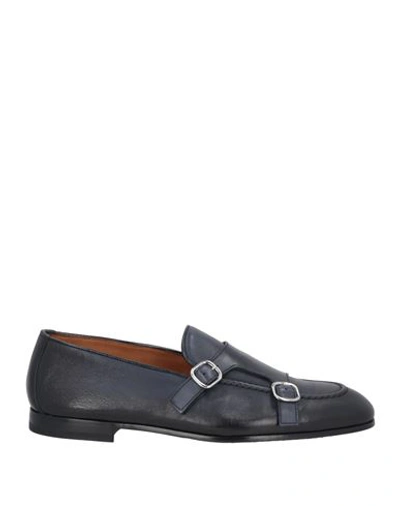 Doucal's Man Loafers Midnight Blue Size 10 Leather