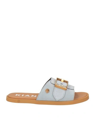 Kianid Woman Sandals Sky Blue Size 5 Leather