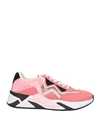 Guess Woman Sneakers Pink Size 11 Textile Fibers
