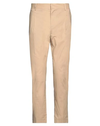 Grey Daniele Alessandrini Man Pants Beige Size 32 Cotton, Elastane