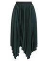 ISABEL MARANT ISABEL MARANT WOMAN MIDI SKIRT DARK GREEN SIZE 2 ACETATE, SILK