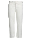 MOTHER MOTHER WOMAN JEANS IVORY SIZE 25 COTTON, ELASTANE