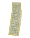 Tiramisu Fresh Foliage Block Print Cotton Table Runner In Green
