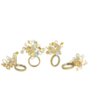 Tiramisu Golden Silver Cascade Napkin Rings In Gold
