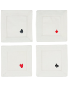 Tiramisu Deal Of Style Embroidered Cocktail Napkins In Black
