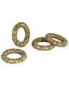 Tiramisu Radiant Bronze Rounds Napkin Rings In Gold