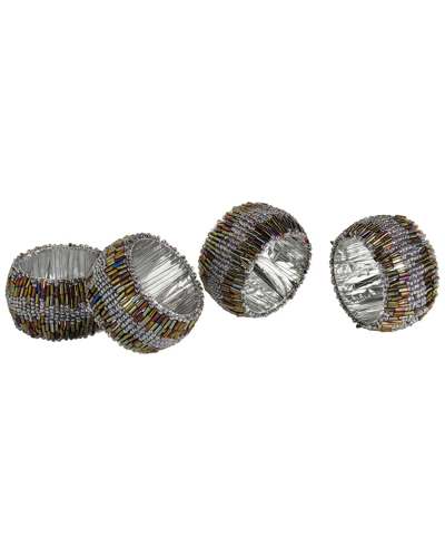Tiramisu Radiant Multi Rounds Napkin Rings In Gray