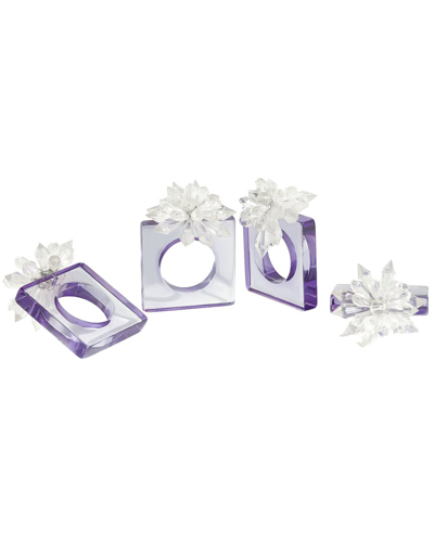 Tiramisu Acrylic Purple Napkin Rings