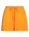 COLORFUL STANDARD COLORFUL STANDARD WOMAN SHORTS & BERMUDA SHORTS ORANGE SIZE M ORGANIC COTTON