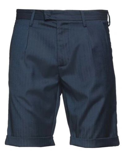 History Lab Man Shorts & Bermuda Shorts Navy Blue Size 42 Polyester, Viscose, Elastane