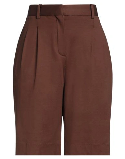 Circolo 1901 Woman Shorts & Bermuda Shorts Brown Size 6 Cotton, Elastane In Brown