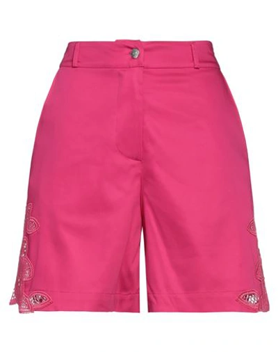 Tricot Chic Woman Shorts & Bermuda Shorts Fuchsia Size 2 Cotton, Elastane In Pink