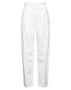 Off-white Woman Denim Pants White Size 28 Cotton In White
